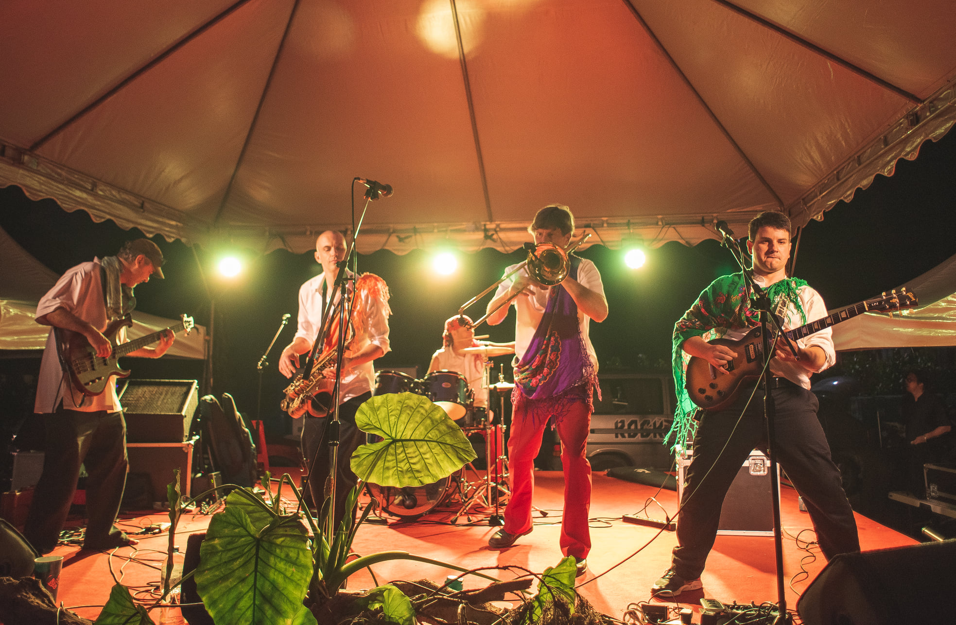 Balkazar's full band performing live at Veggie Fest