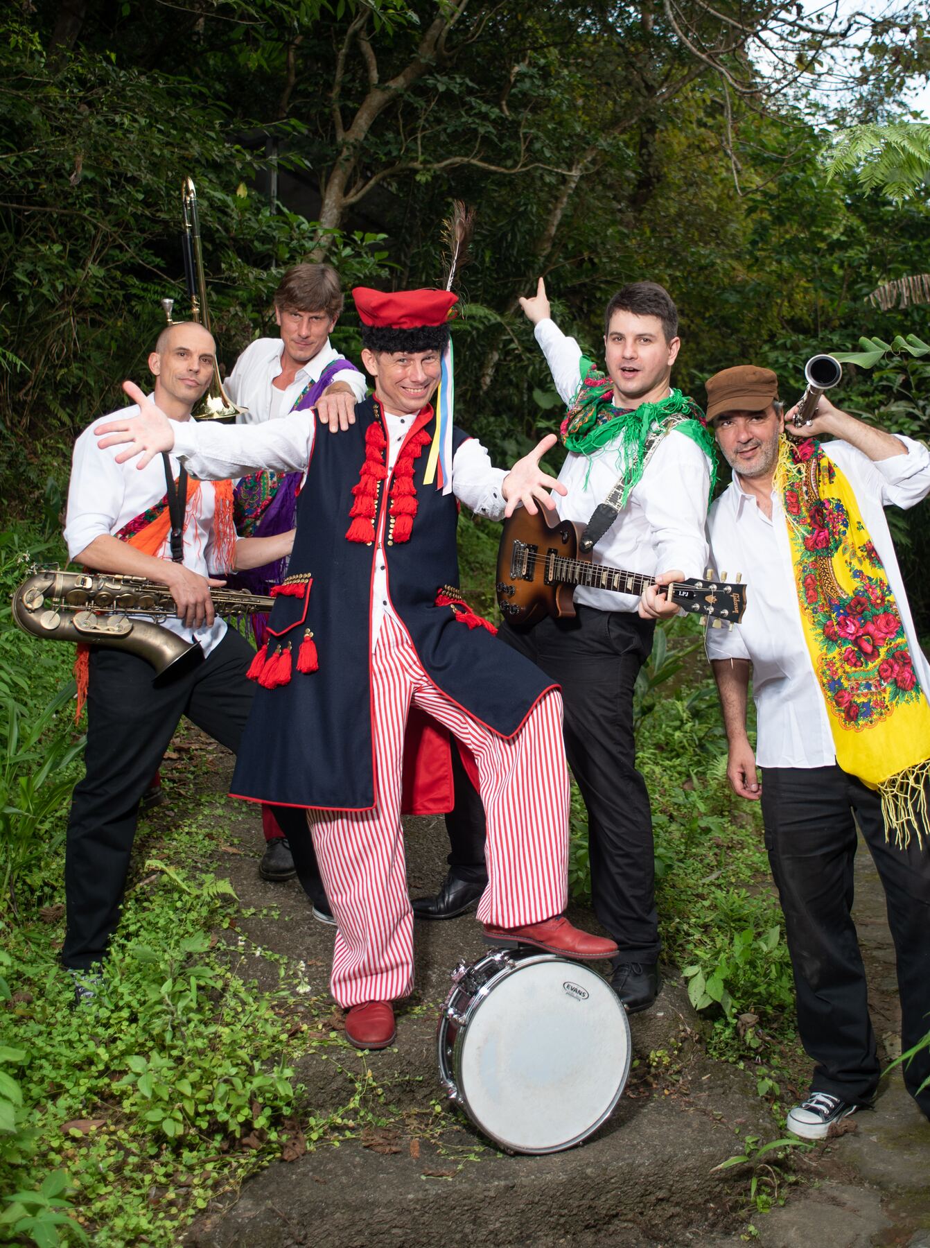 Balkazar sharing a playful group portrait during the Veggie Fest photo shoot